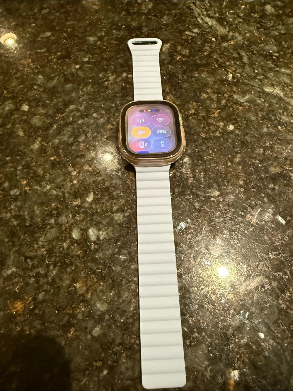White Leather-Style Magnetic Watch Band for Smartwatches